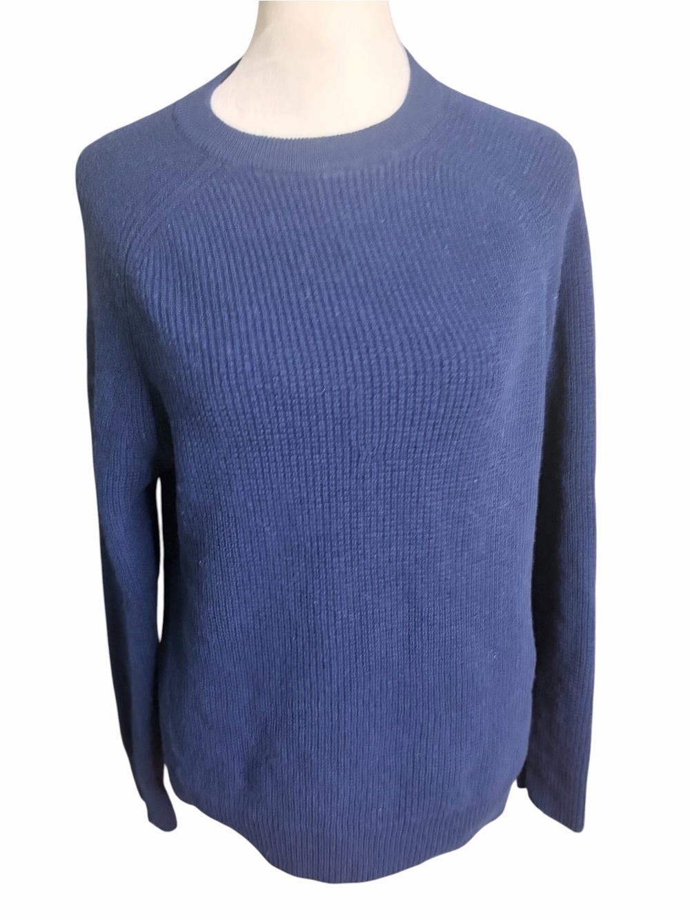 NAADAM Navy Blue Cashmere Knit Crewneck Sweater